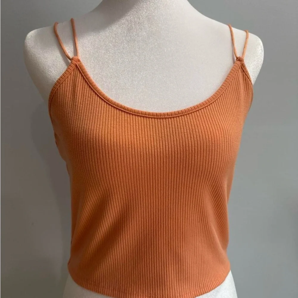 Orange Ribbed Top - Picture 2 of 4